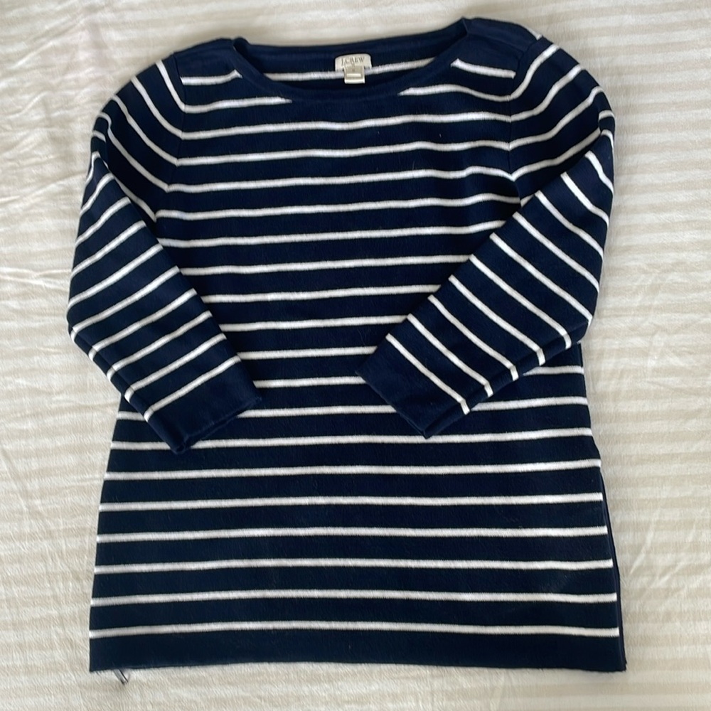 J. Crew Navy Stripe Sweater